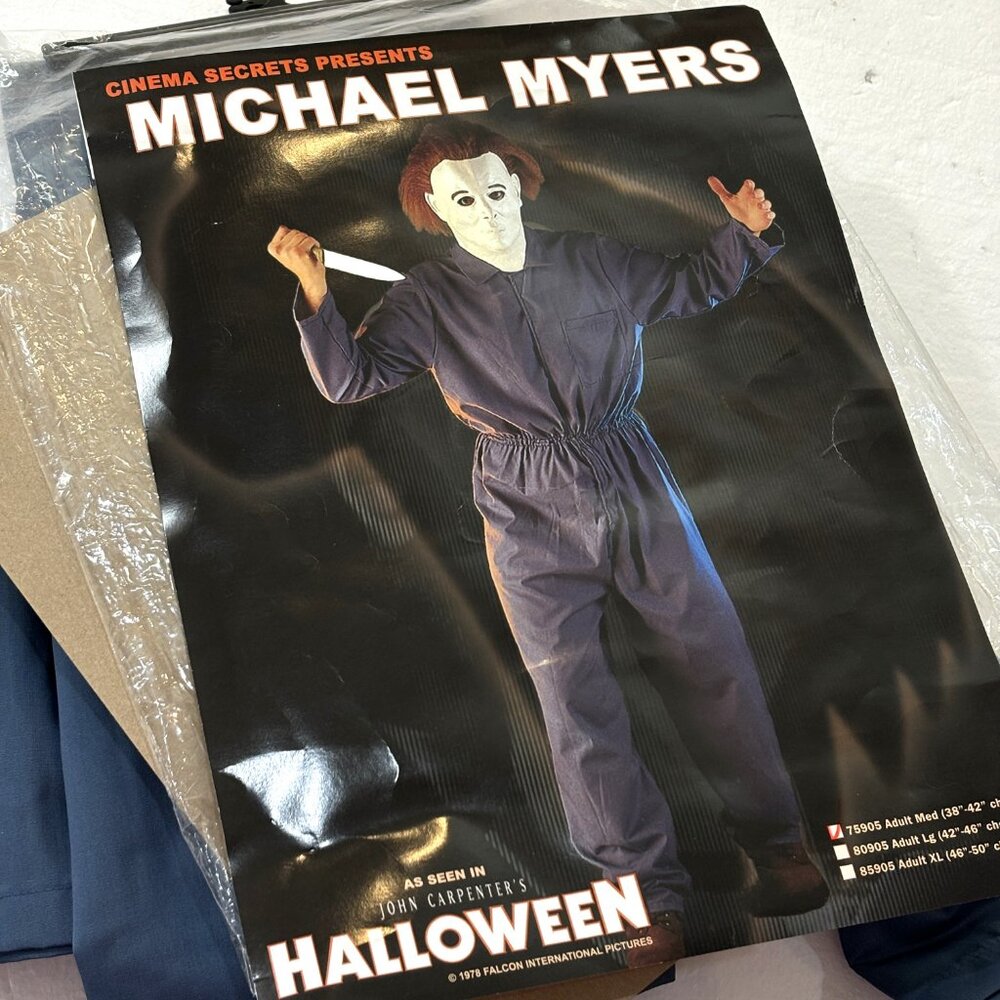 Michael Myers Jumpsuit Overalls Cinema Secrets Halloween Costumes  NWT NOS